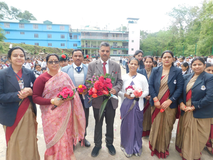 Warm welcome of Chairman sir during inauguration of new playground